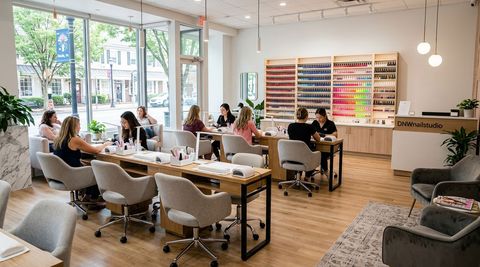 Illustration of DNWnailstudio, nail salon in Media, PA